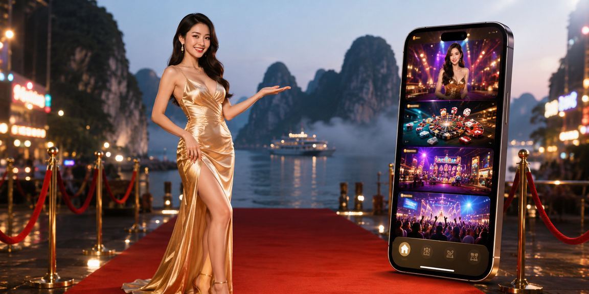 Người chơi casino trực tuyến trên điện thoại tại vịnh Hạ Long